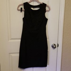 Black midi with keyhole back